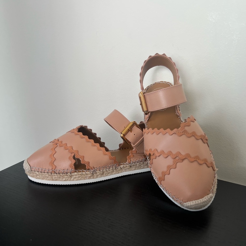 NWOB See by Chloé Glyn Espadrille Pastel Pink Size 38